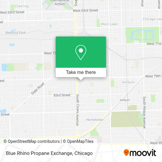 Blue Rhino Propane Exchange map