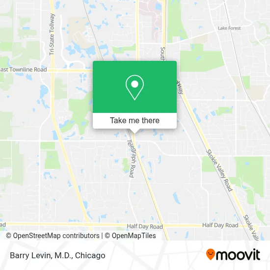 Barry Levin, M.D. map