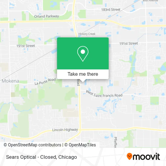 Sears Optical - Closed map