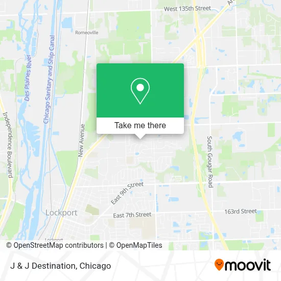 J & J Destination map