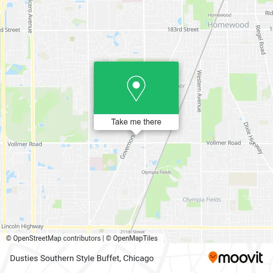 Dusties Southern Style Buffet map