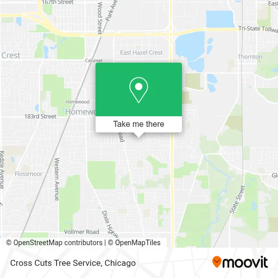 Cross Cuts Tree Service map