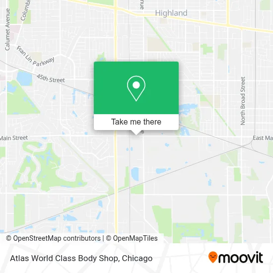 Atlas World Class Body Shop map