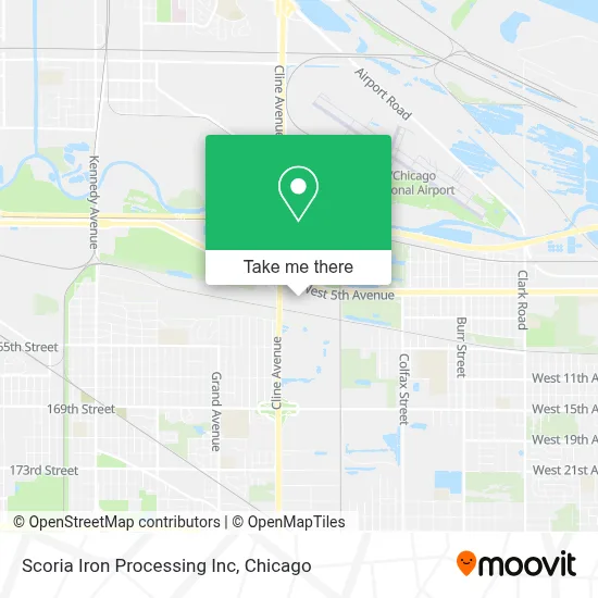 Scoria Iron Processing Inc map