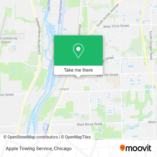Apple Towing Service map