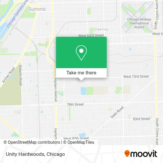 Unity Hardwoods map