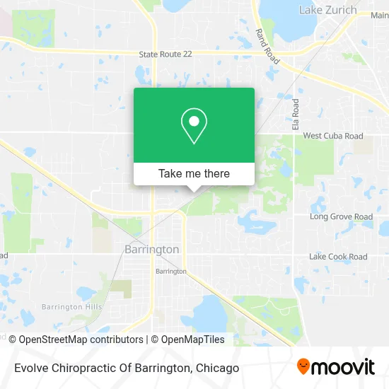 Evolve Chiropractic Of Barrington map
