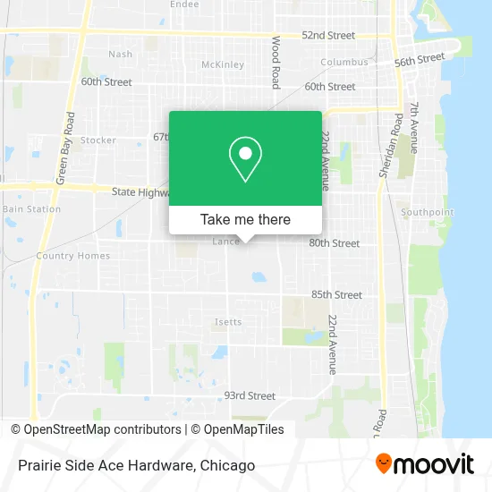 Prairie Side Ace Hardware map
