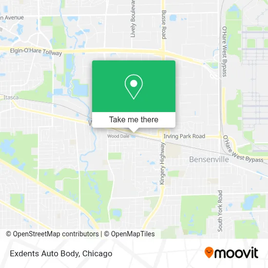 Exdents Auto Body map