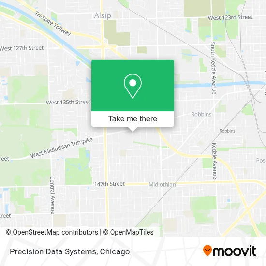 Precision Data Systems map