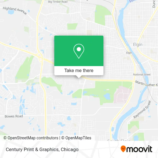 Century Print & Graphics map