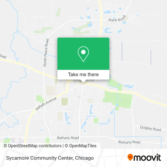 Sycamore Community Center map