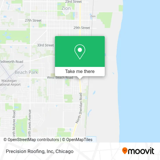 Precision Roofing, Inc map