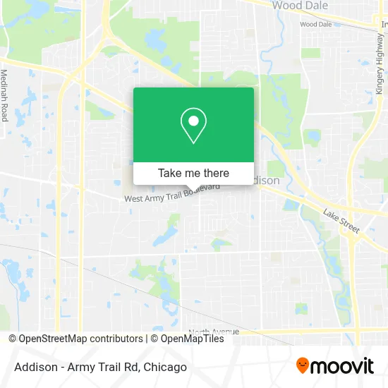 Addison - Army Trail Rd map