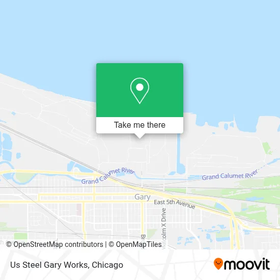 Us Steel Gary Works map