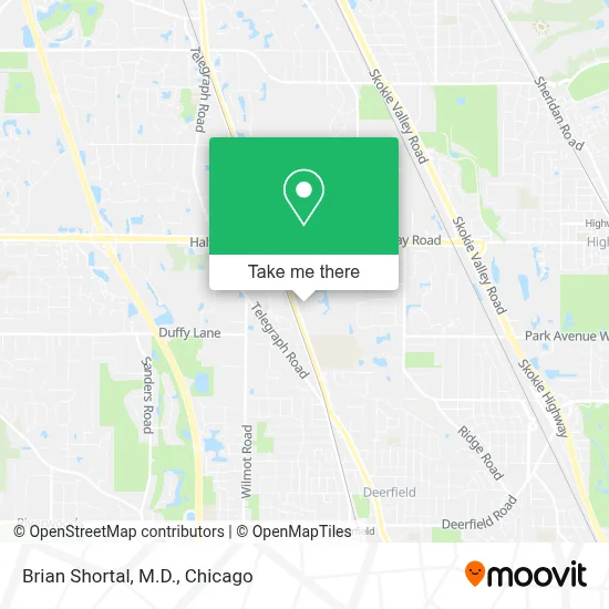 Brian Shortal, M.D. map