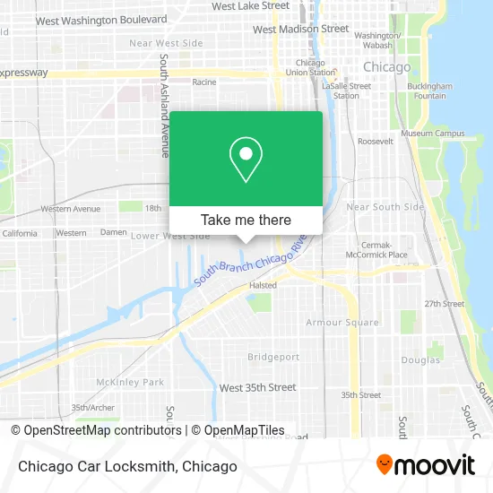 Chicago Car Locksmith map