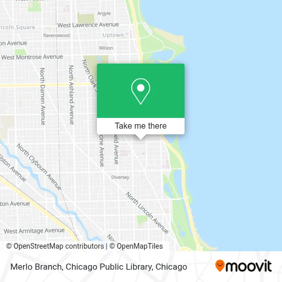 Merlo Branch, Chicago Public Library map