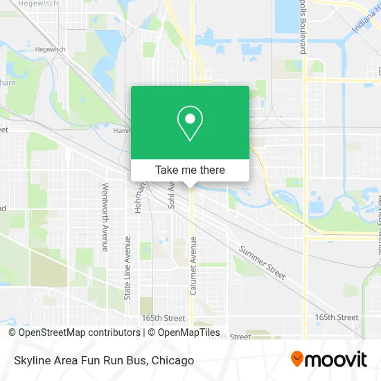 Skyline Area Fun Run Bus map