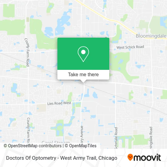 Doctors Of Optometry - West Army Trail map