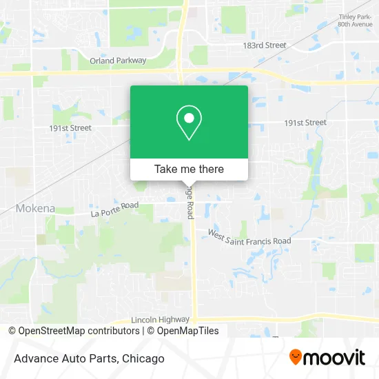 Advance Auto Parts map