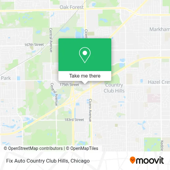 Fix Auto Country Club Hills map
