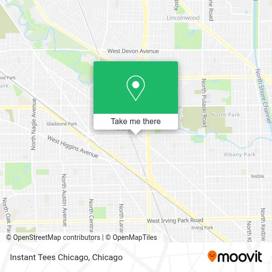 Instant Tees Chicago map