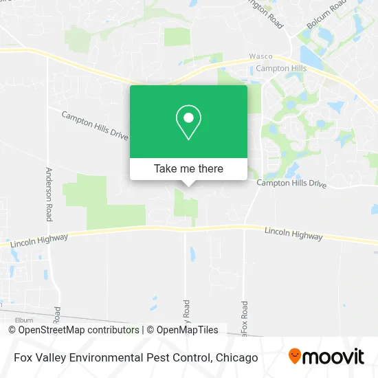 Fox Valley Environmental Pest Control map