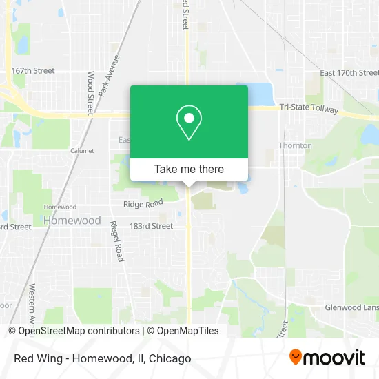 Red Wing - Homewood, Il map