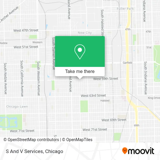 S And V Services map