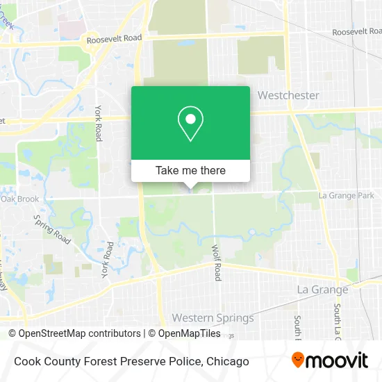 Cook County Forest Preserve Police map