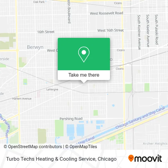 Turbo Techs Heating & Cooling Service map