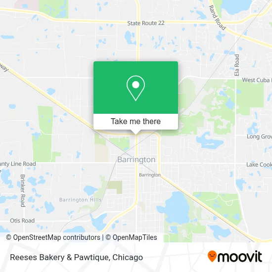 Reeses Bakery & Pawtique map