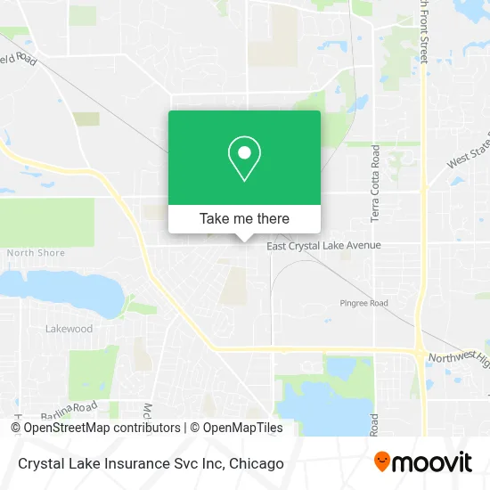 Crystal Lake Insurance Svc Inc map