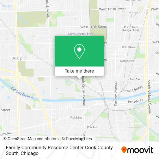 Family Community Resource Center Cook County South map
