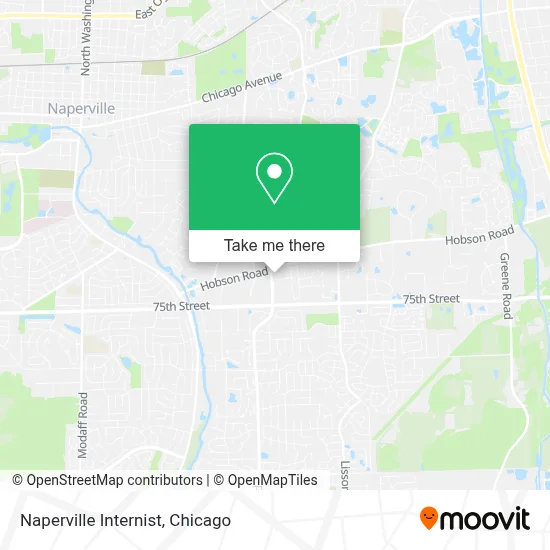 Naperville Internist map