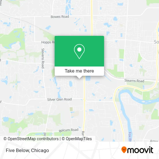 Five Below map