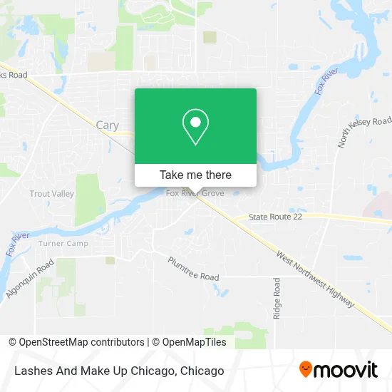 Lashes And Make Up Chicago map