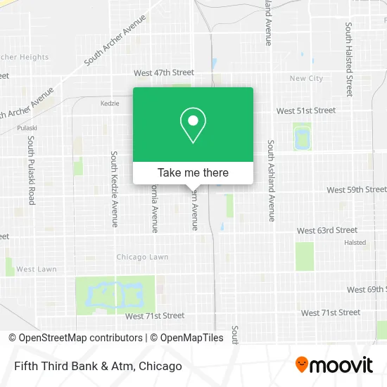 Fifth Third Bank & Atm map