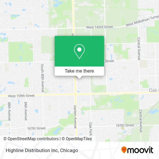 Highline Distribution Inc map