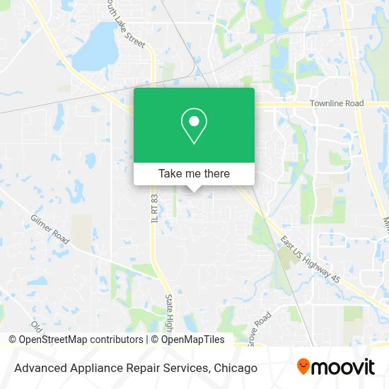 Advanced Appliance Repair Services map