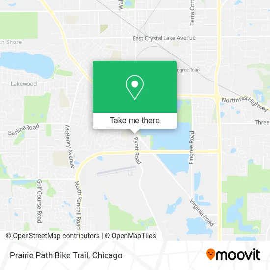 Prairie Path Bike Trail map