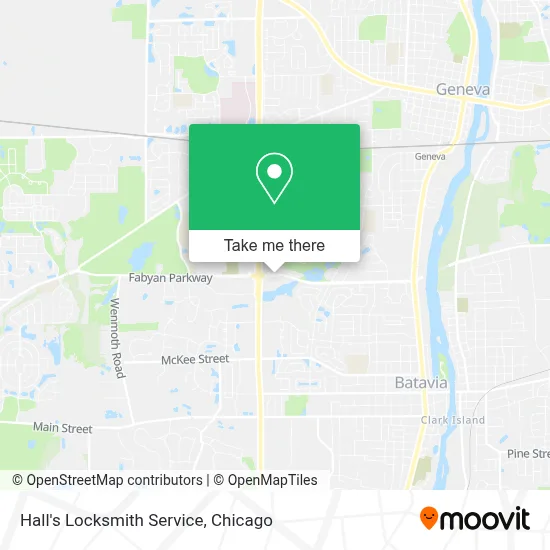 Hall's Locksmith Service map