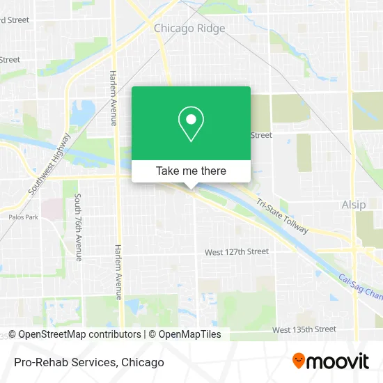 Pro-Rehab Services map
