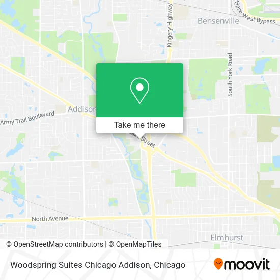 Woodspring Suites Chicago Addison map