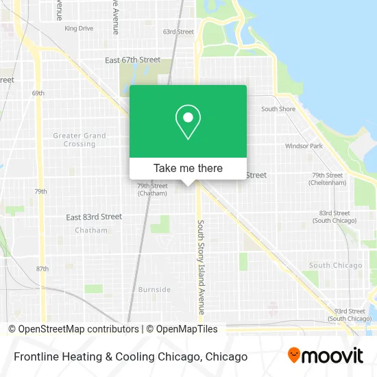 Frontline Heating & Cooling Chicago map