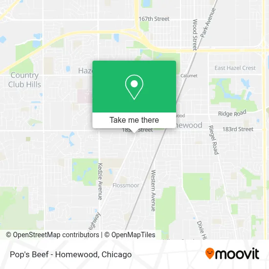 Pop's Beef - Homewood map