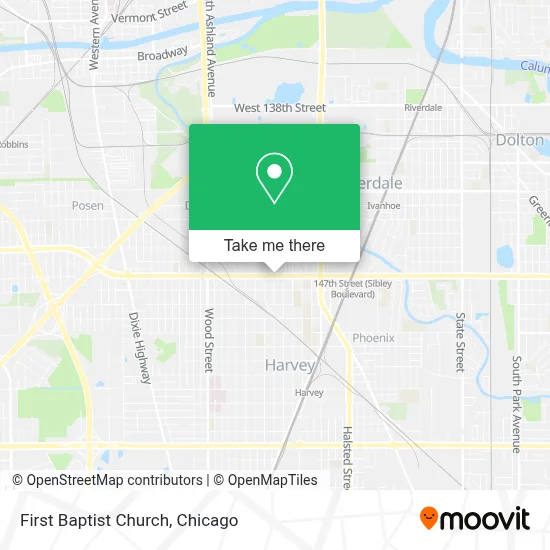 First Baptist Church map