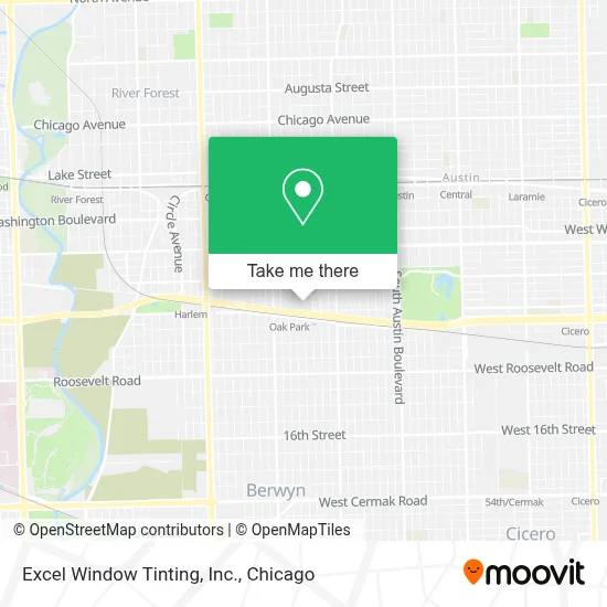 Excel Window Tinting, Inc. map