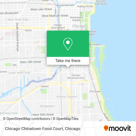 Chicago Chinatown Food Court map